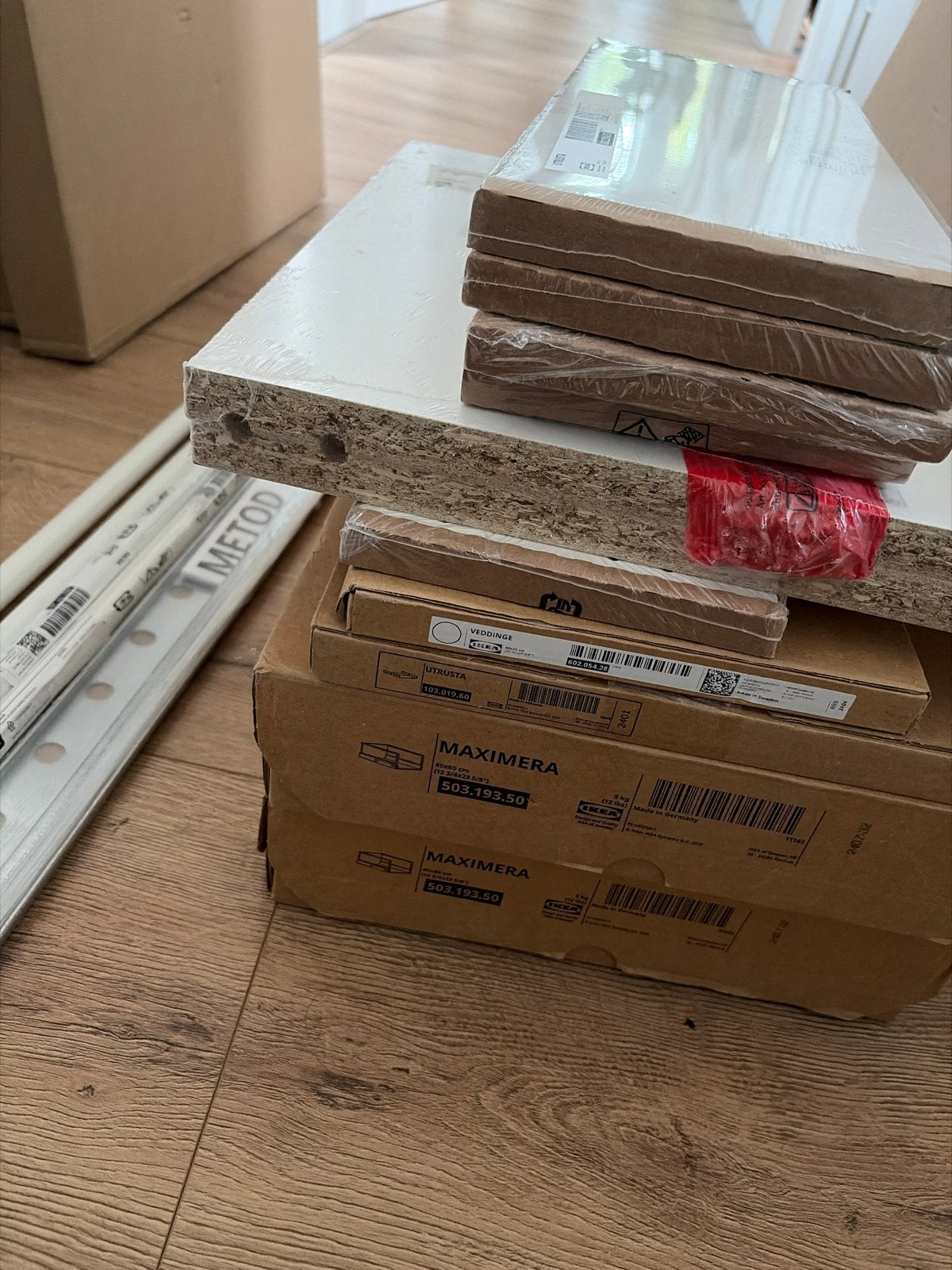 IKEA Utrusta, Veddinge, Metod onderdelen, Huis en Inrichting, Keuken | Keukenelementen, Ophalen, Wit, Nieuw, 50 tot 100 cm