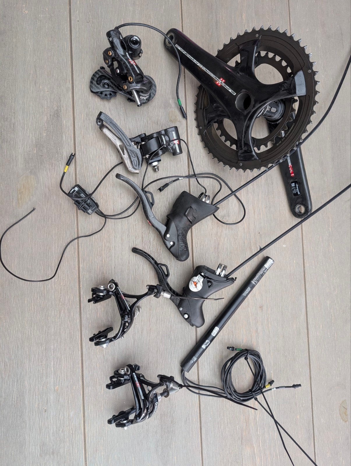 Campagnolo Super Record EPS, Overige merken, Gebruikt, Carbon, Ophalen of Verzenden