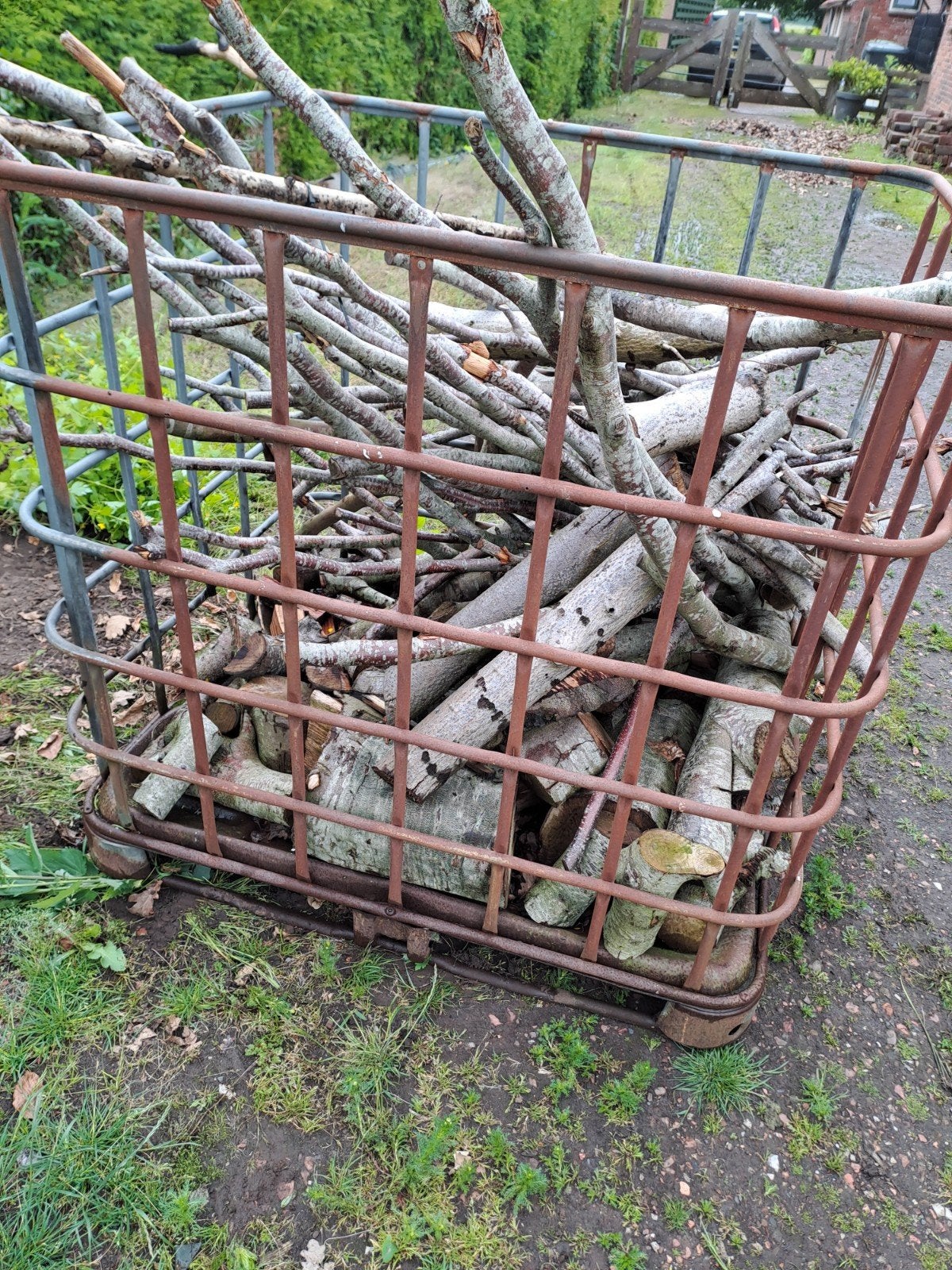 Ibc krat met wat beukenhout., Minder dan 3 m³, Ophalen