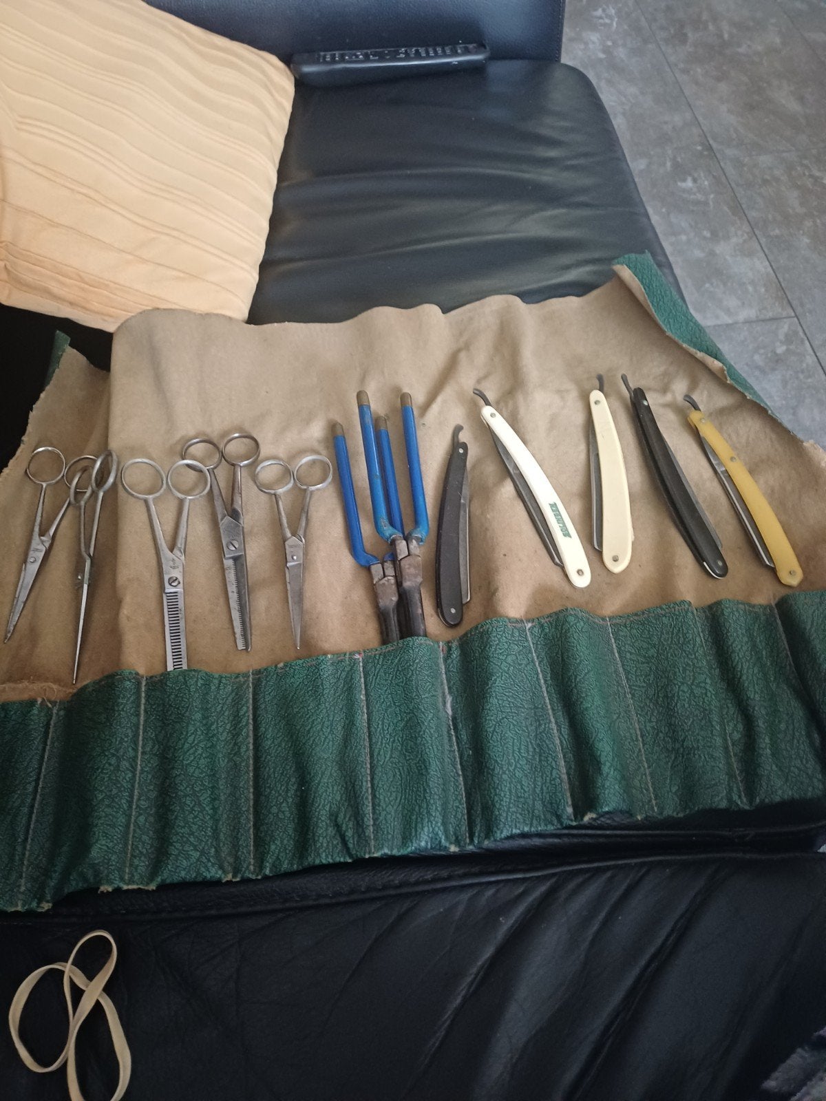 Vintage 12 delig echte  kappers zet jaren 50, Antiek en Kunst, Ophalen of Verzenden