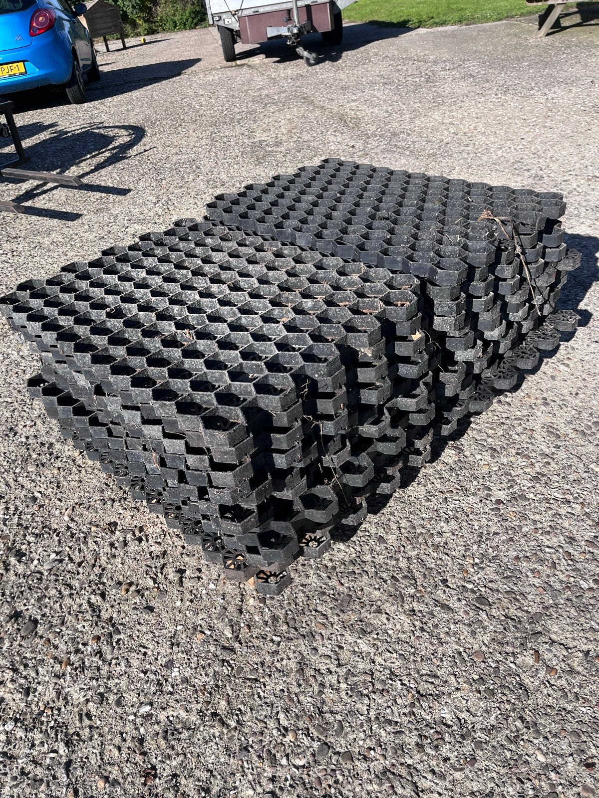 Grindmatten 90 x 65 cm - 23 stuks (ca. 13m2), Tuin en Terras, Ophalen, Gebruikt, 10 tot 20 m²