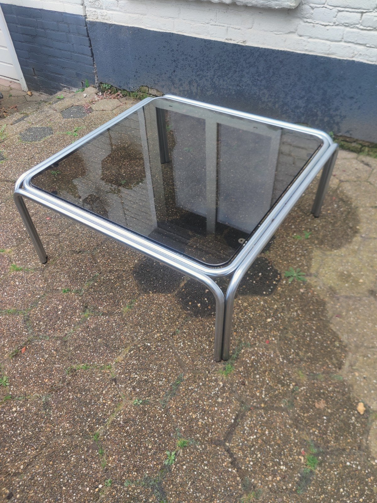 Gijs van der Sluis salontafel voor Spectrum, 90x90x39 cm, Ophalen, Gebruikt, 50 tot 100 cm, Vierkant