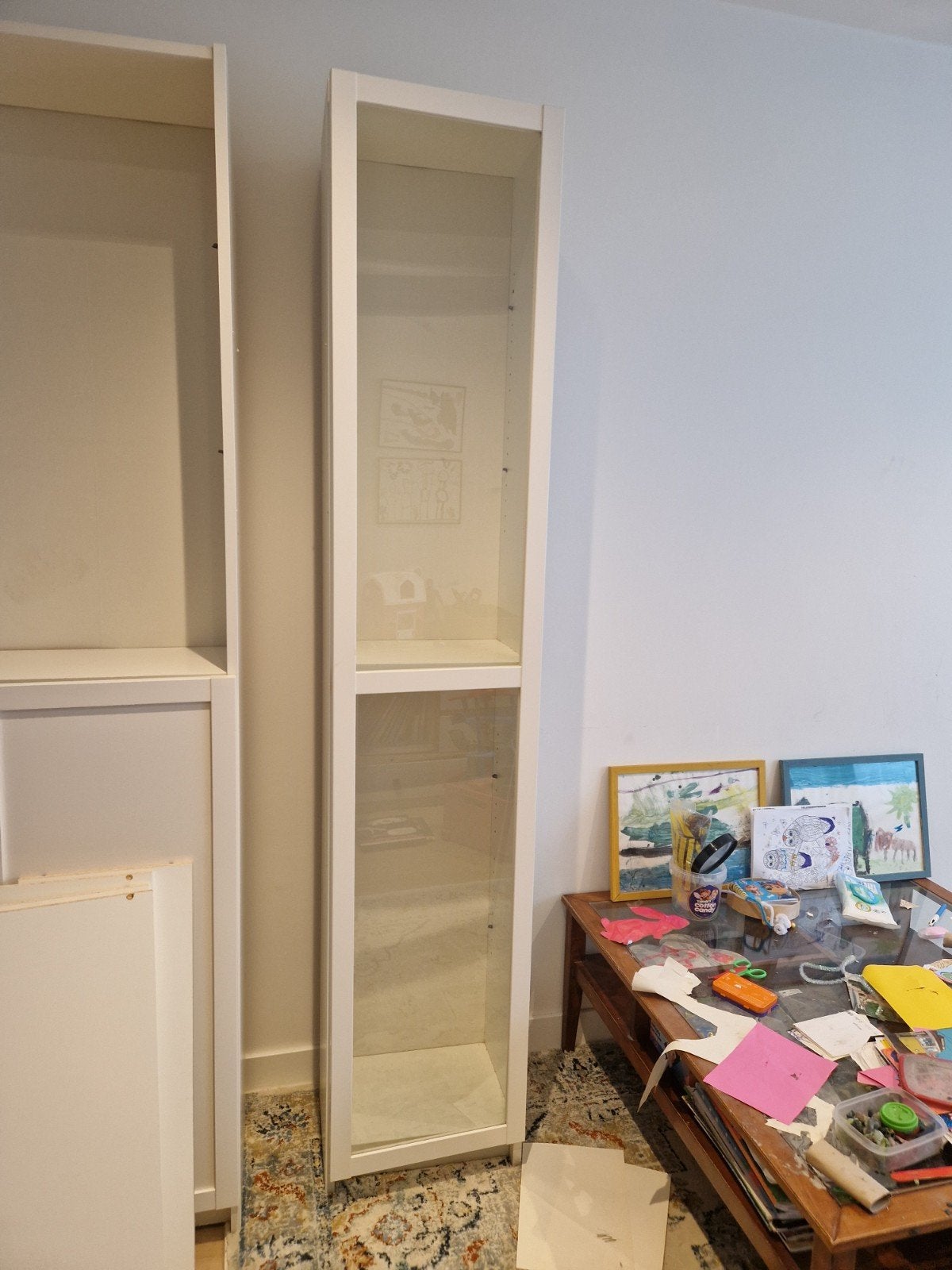 2 glazen deuren voor IKEA Billy kast (39x194 cm), Ophalen, Gebruikt, 200 cm of meer, 50 tot 100 cm