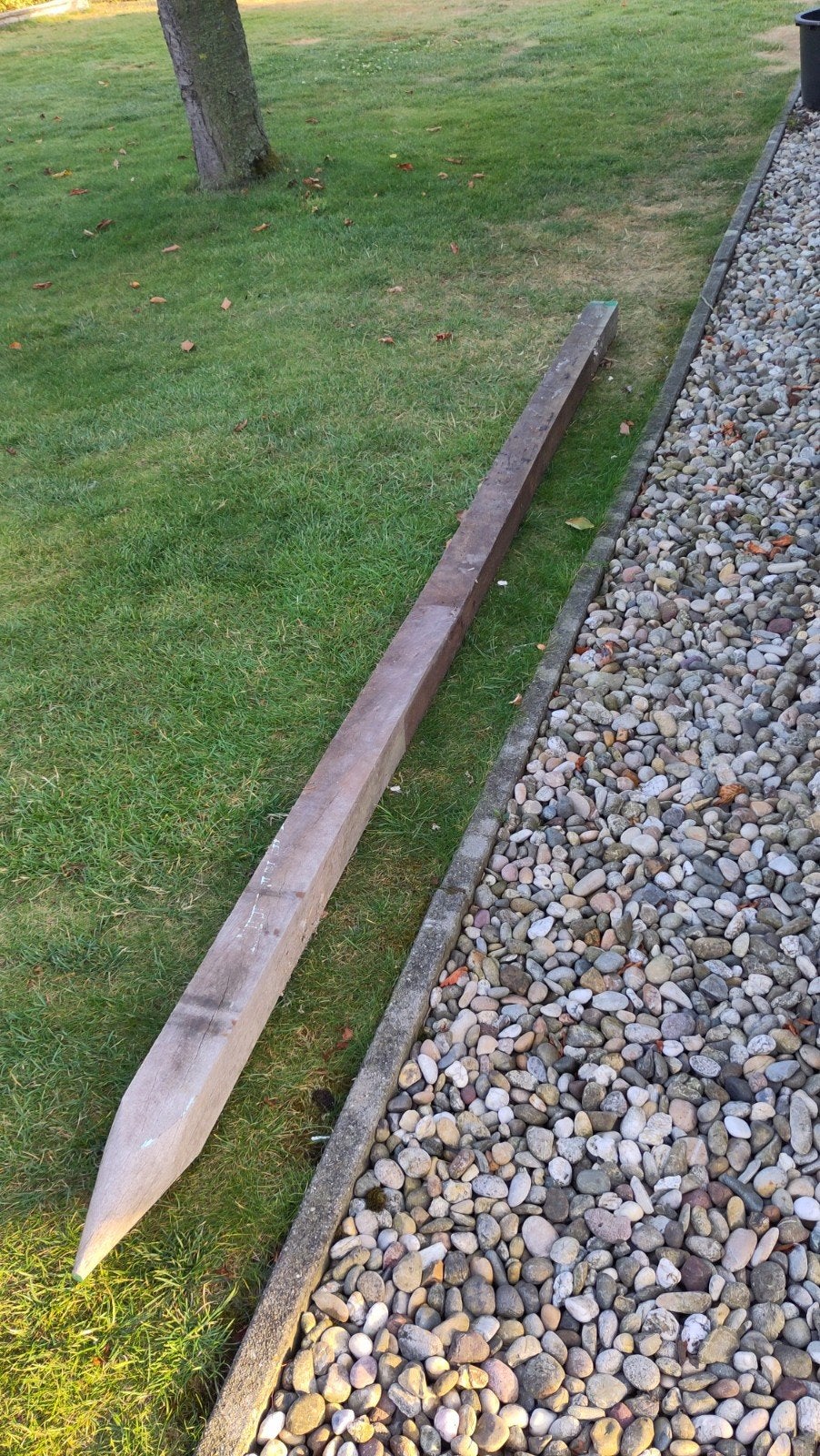 Azobe steiger/damwandpaal 306x8,5x8,5, Ophalen, Palen, Nieuw, Hardhout