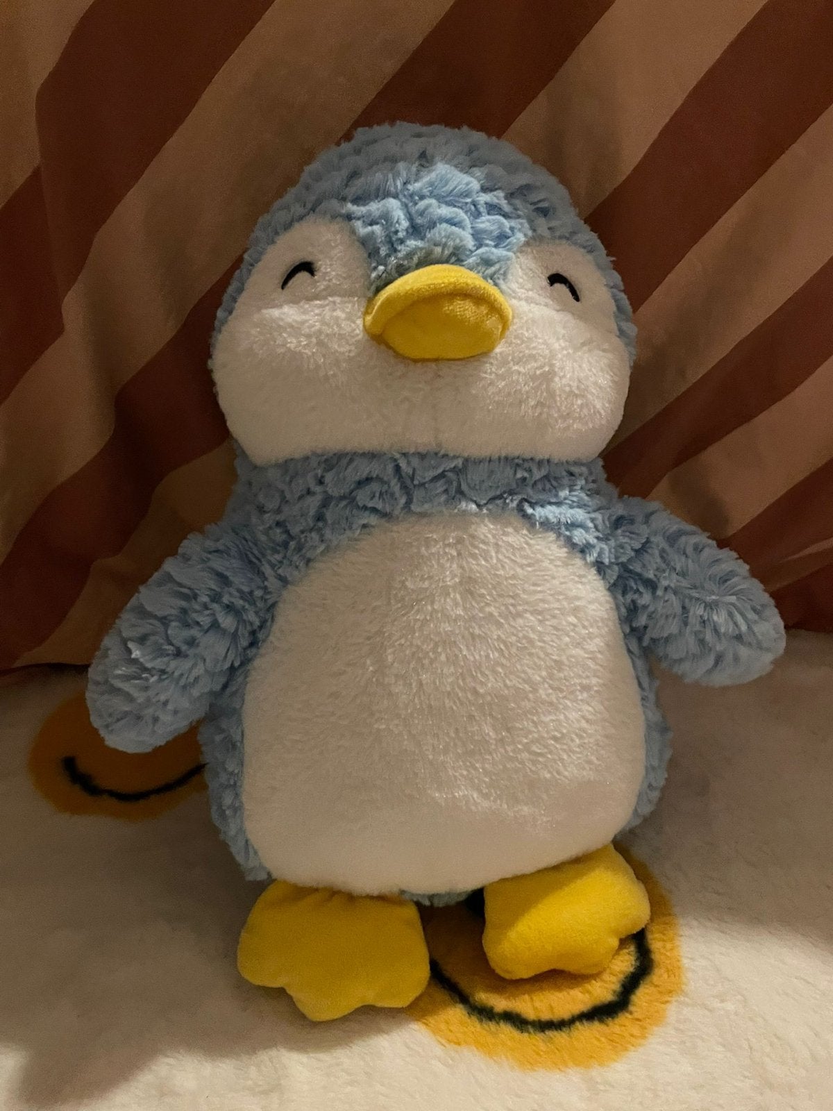 Miniso blauwe pinguïn knuffel, zo goed als nieuw, Pinguïn, Overige merken, Overige karakters, Blauw