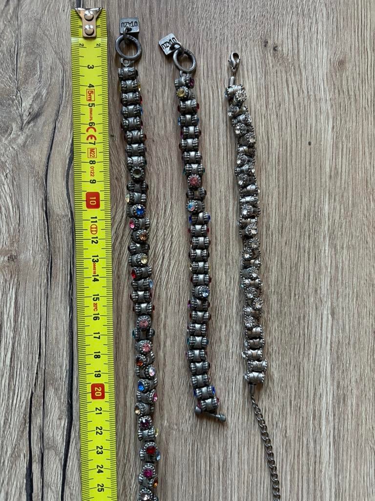 Otazu halsketting en armband, Sieraden, Tassen en Uiterlijk, Armbanden, Overige materialen, Gebruikt, Zilver, Met bedels of kralen