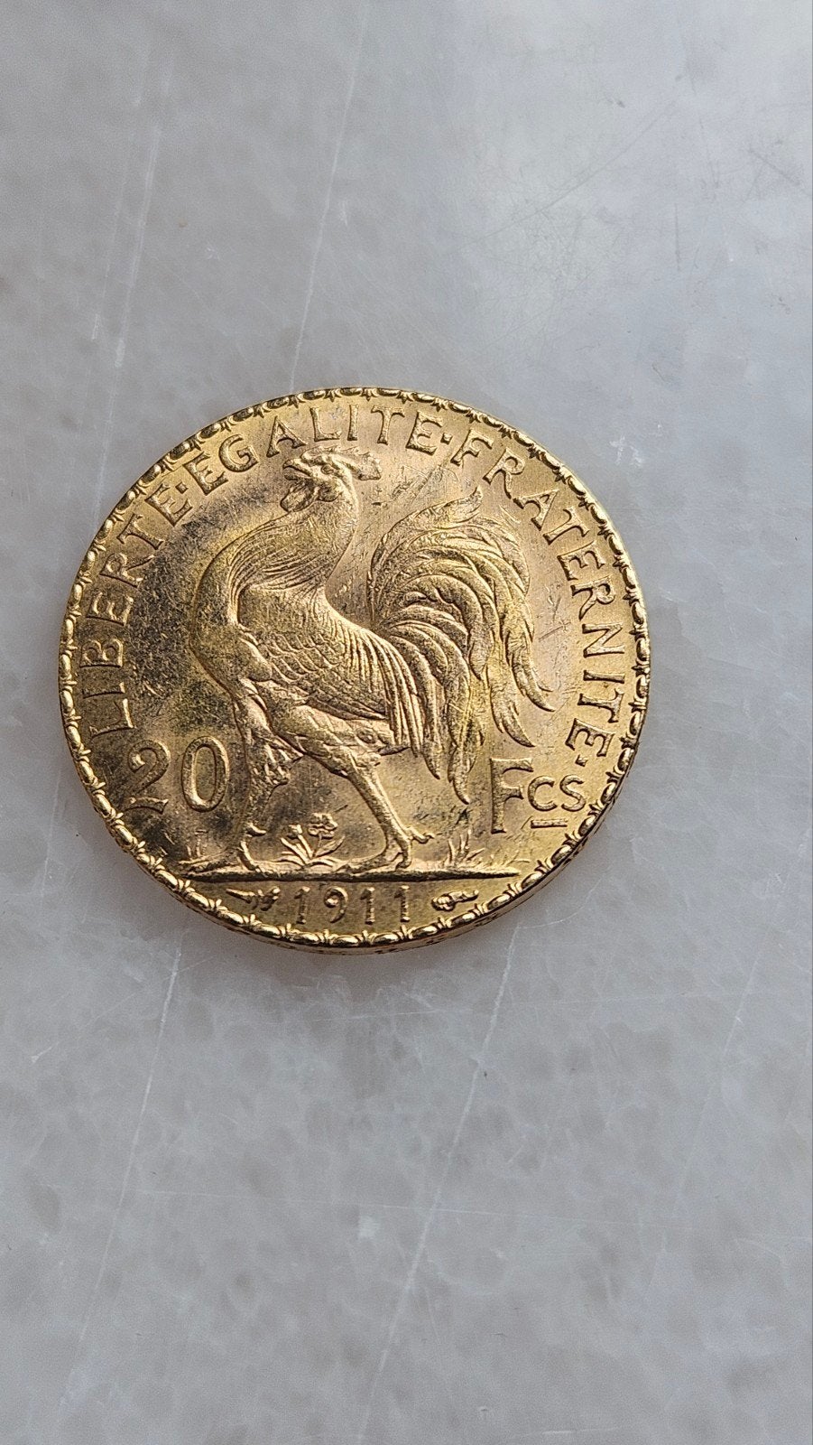Gouden 20.francs 1911, Ophalen of Verzenden, Goud