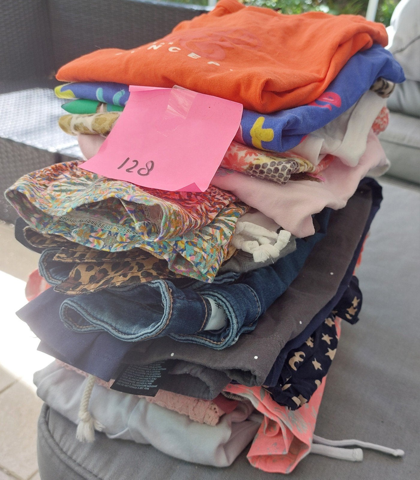 Pakket meisjeskleding in maat 128, Verzenden, Gebruikt, Overige maten