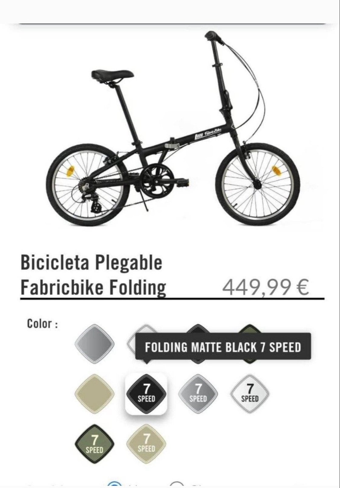 Foto 21 van FabricBike Folding Fiets - 7 Versnellingen, Lichtgewicht