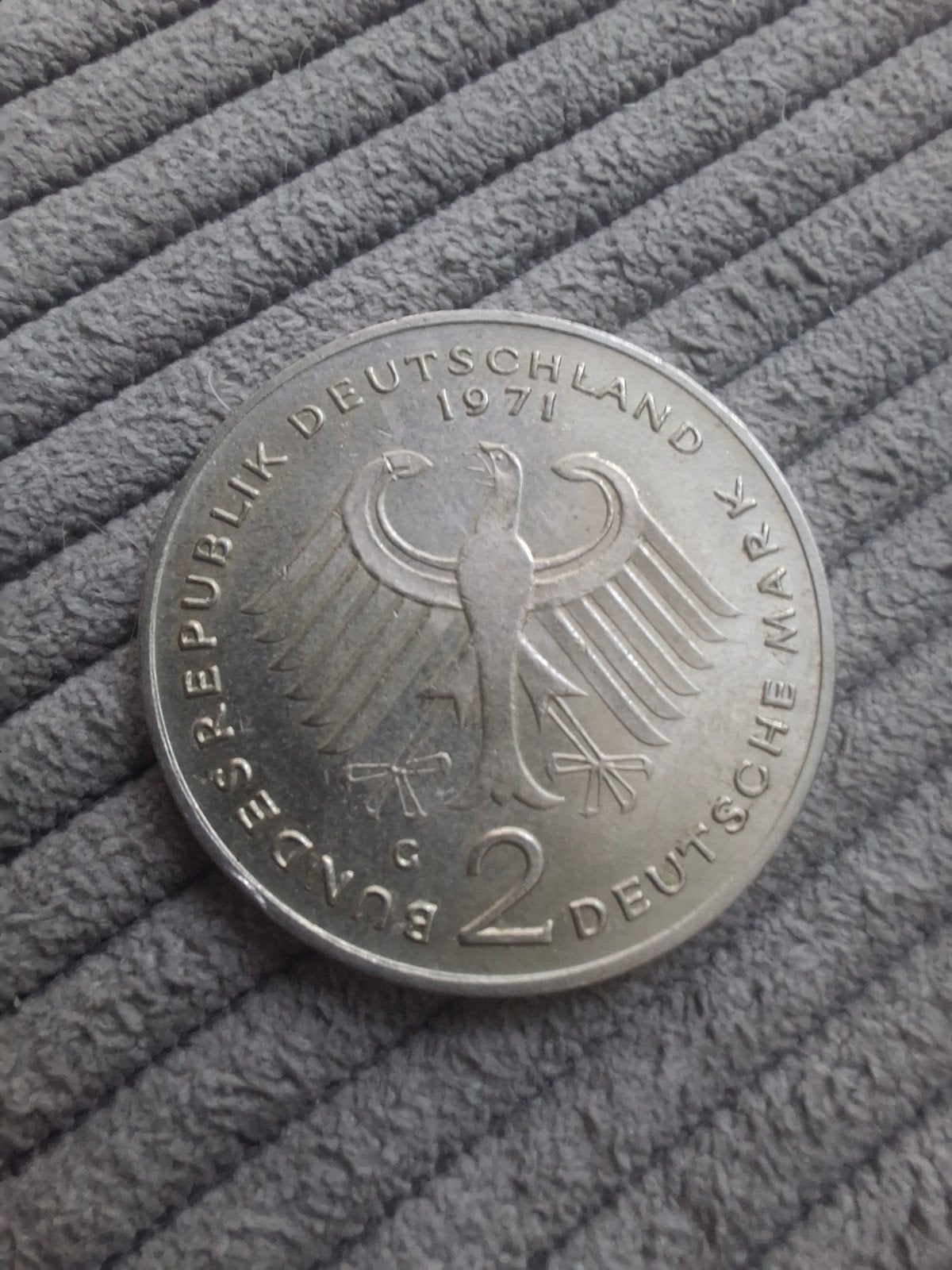 2 Duitse Mark 1971 - Bundesrepublik Deutschland, Ophalen of Verzenden, Duitsland