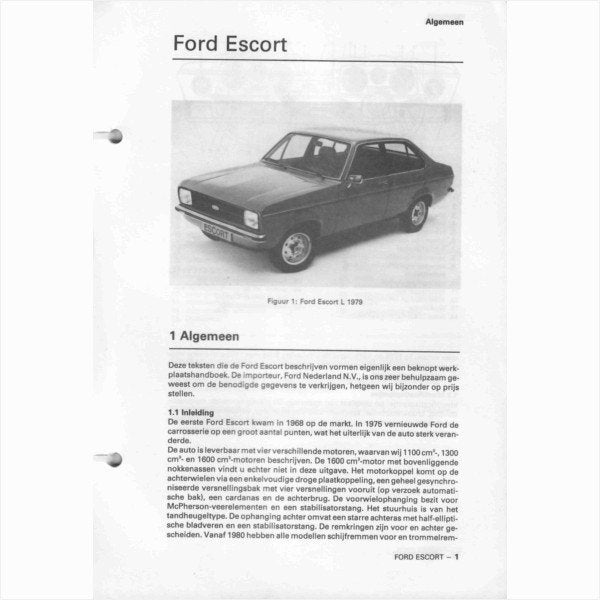 Ford Escort Vraagbaak losbladig 1978-1980 #1 Nederlands, Ophalen of Verzenden, Gelezen, Ford