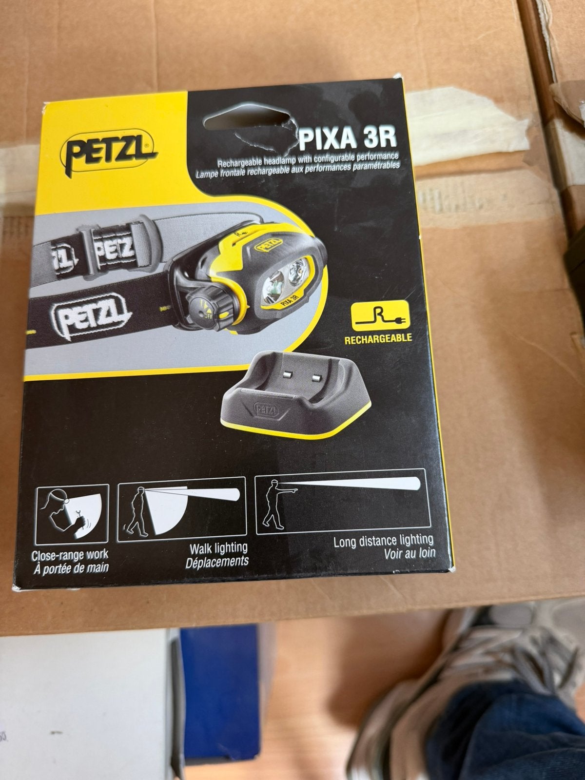 Petzl hoofdlamp met rubbere band voor helm, Ophalen, Zo goed als nieuw