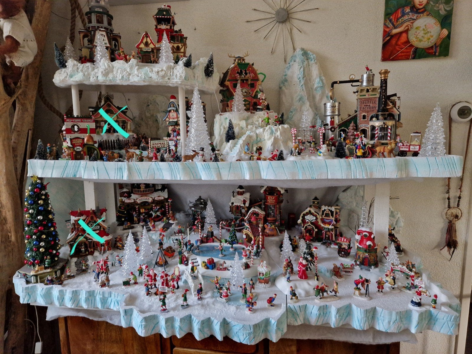 Lemax Santa's Wonderland huisjes, Diversen, Ophalen of Verzenden, Gebruikt