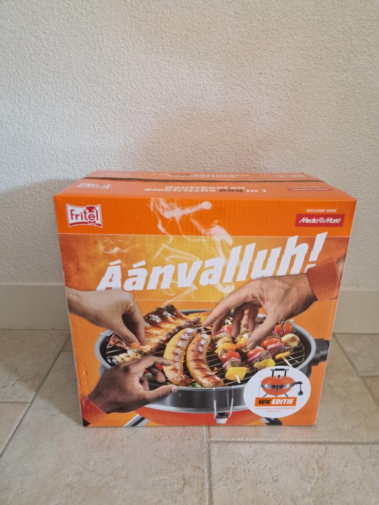 Fritel 2-in-1 WK BBQ: Houtskool + Elektrisch - Nieuw in doos, Ophalen of Verzenden, Nieuw, Fritel