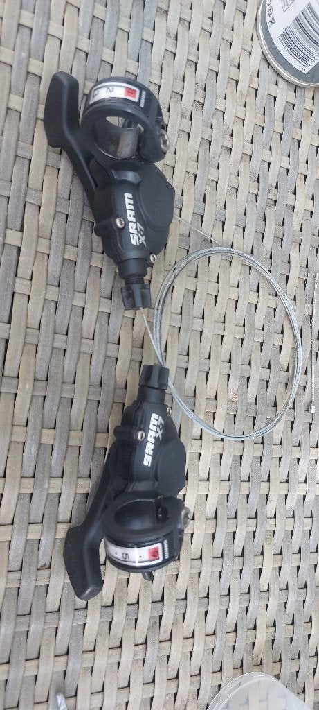 SRAM X7 Shifterset 3x9 + SRAM X9 Achterderailleur, Ophalen of Verzenden, Zo goed als nieuw, SRAM, Derailleur of Ketting