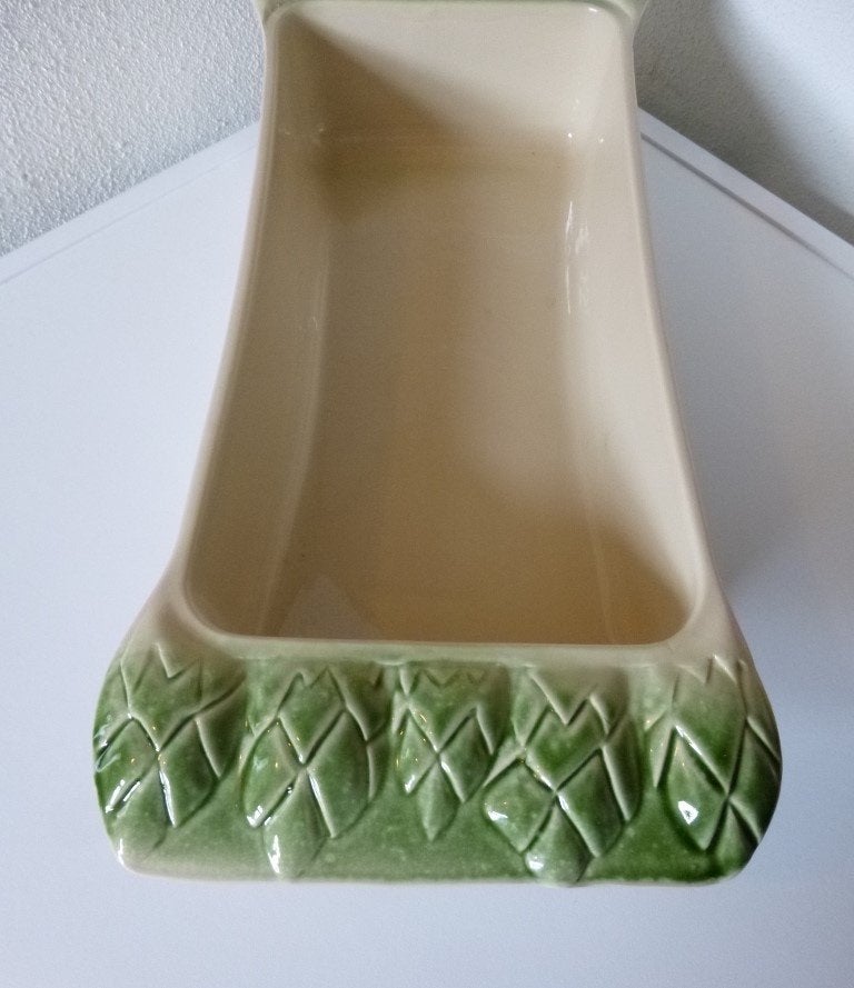 Franse vintage keramiek ovenschaal aspergeschaal schaal, Ophalen of Verzenden