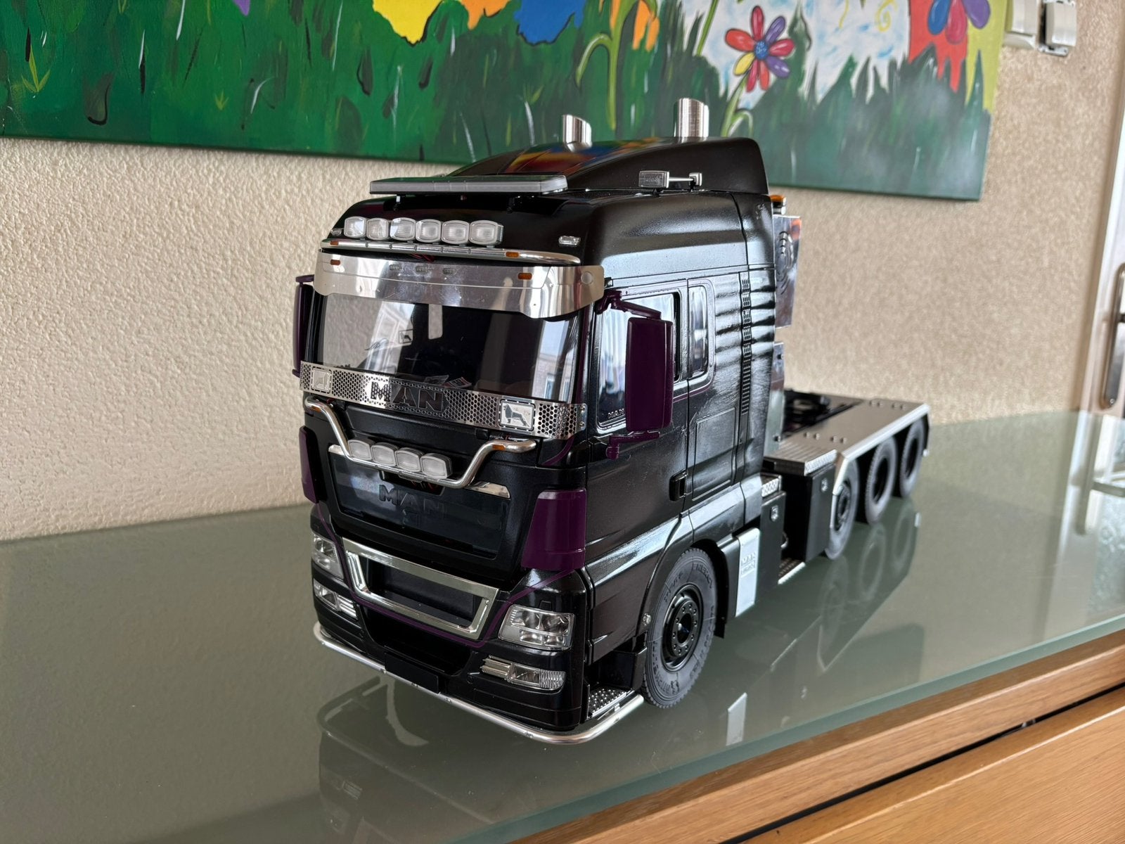 Tamiya/Lesu 1/14 MAN 8x8 MFC03 Licht/Geluidsmodule Ready RTR, Schaal 1:14, Zo goed als nieuw, Auto onroad, RTR (Ready to Run)