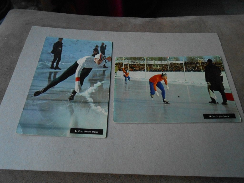 SCHAATSEN  JORRIT  JORRITSMA  FRED  ANTON   MAIER, Ophalen of Verzenden, 1960 tot 1980, Ongelopen, Sterren en Beroemdheden