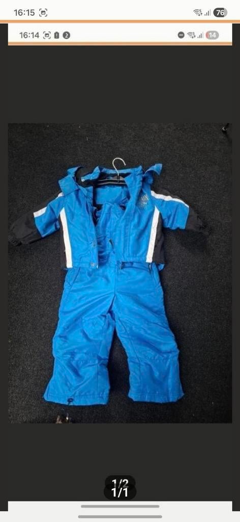 Blauw ski-pak voor kinderen maat 86 92, Ophalen of Verzenden, Zo goed als nieuw