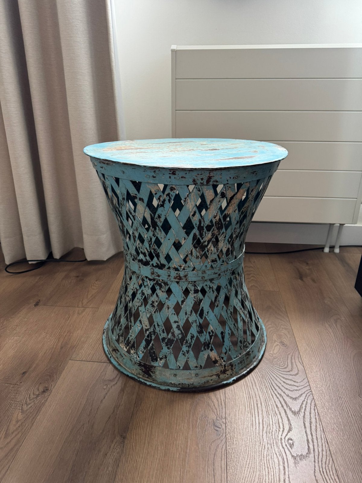 Vintage bijzettafel, Minder dan 55 cm, Metaal of Aluminium, Zo goed als nieuw, Ophalen