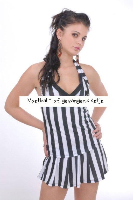 Leuk 3 delig voetbal of gevangenis setje Mt M, Maat 38/40 (M), Carnaval, Nieuw, Ophalen of Verzenden