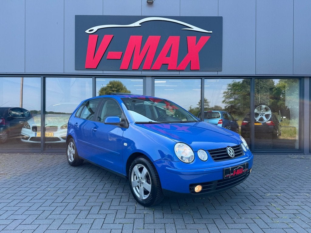Volkswagen Polo 1.4-16V NAP Cruise Dak Navi Airco Trekhaak, Auto's, Voorwielaandrijving, 15 km/l, 4 cilinders, Blauw