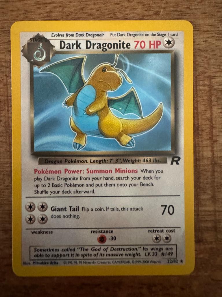 Dark Dragonite 22/82 Pokémon Kaart - Team Rocket Set, Hobby en Vrije tijd, Verzamelkaartspellen | Pokémon, Ophalen of Verzenden