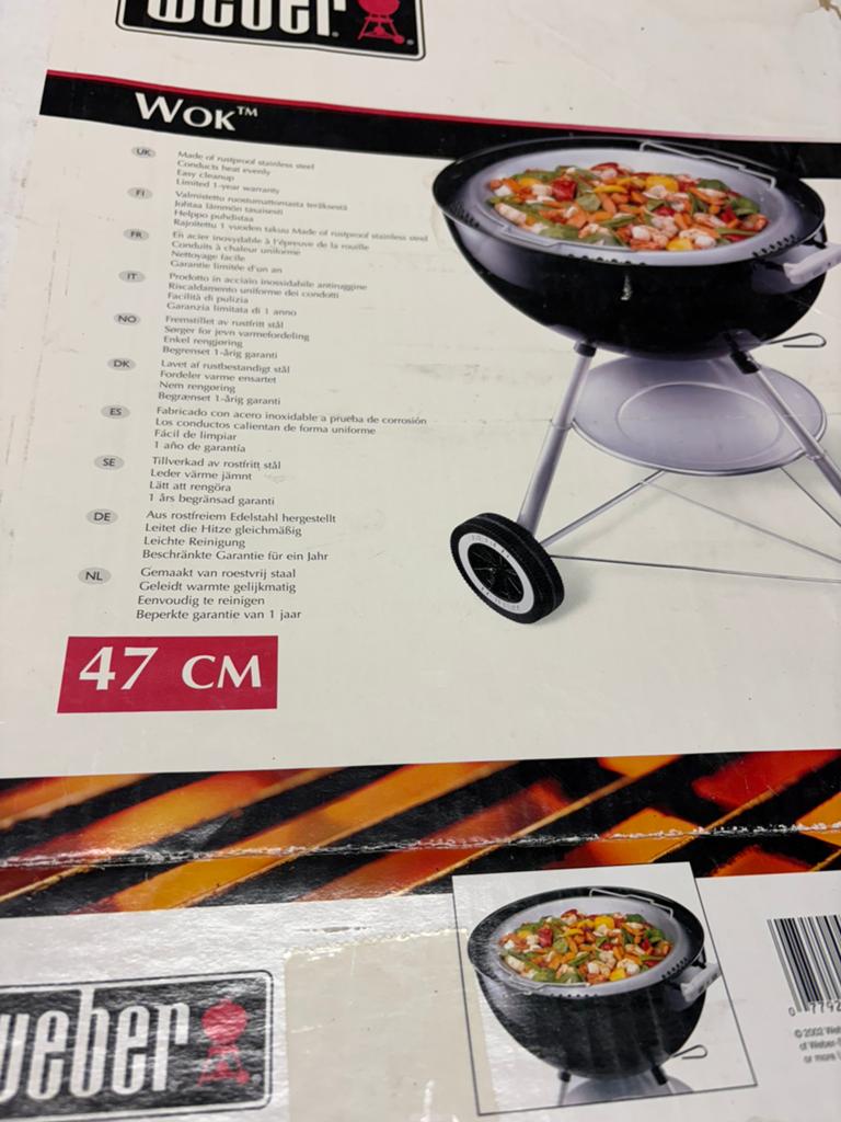 Weber wokpan 47 cm nieuw, Tuin en Terras, Barbecue-accessoires, Ophalen of Verzenden, Nieuw