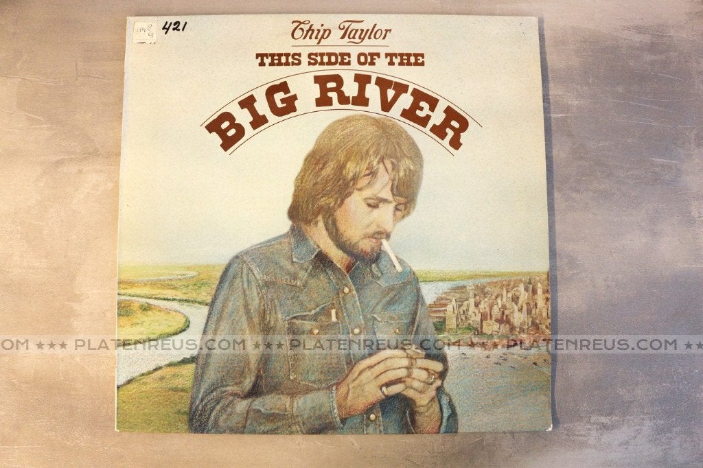 LP Chip Taylor – This Side Of The Big River 1975 Folk 4036, Gebruikt, Ophalen of Verzenden, 1970 - 1979, Inclusief binnenhoes