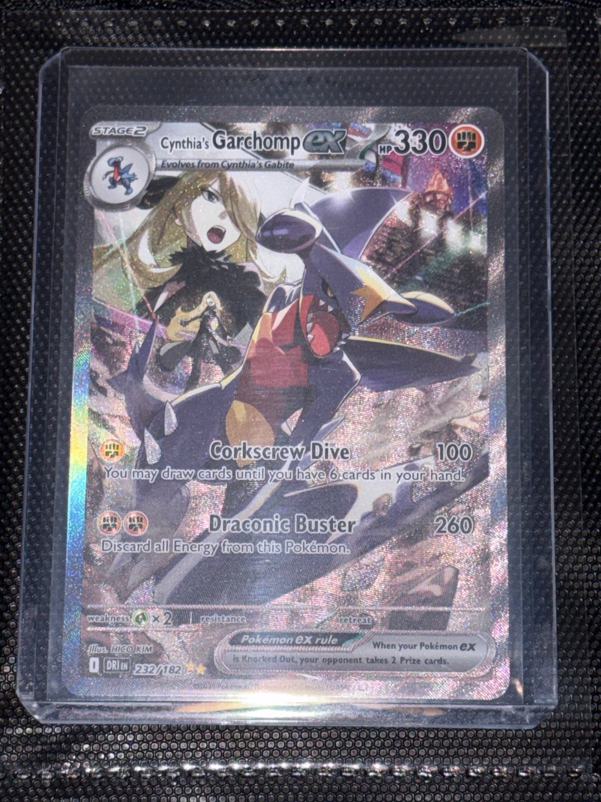 Cynthia's Garchomp EX - 232/182 GEM MINT / PACK FRESH, Ophalen of Verzenden, Zo goed als nieuw, Losse kaart, Foil