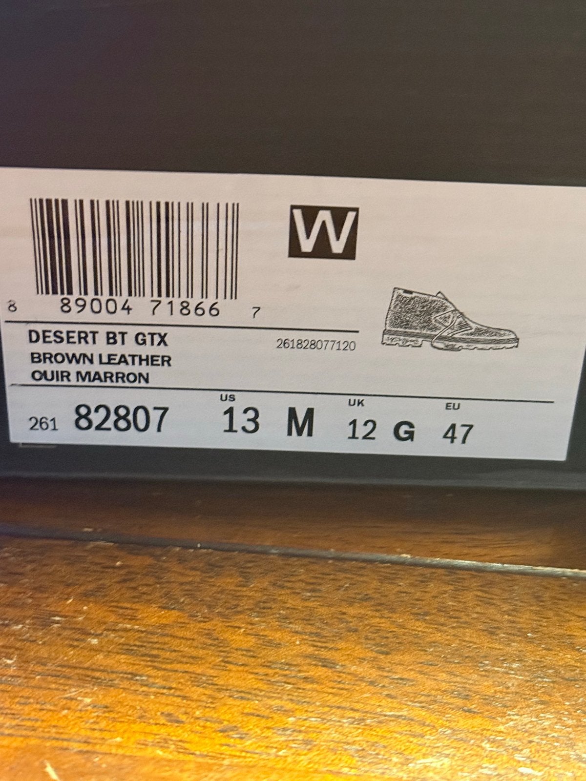 CLARKS DESERT BT GTX BROWN LEATHER EU 47 NIEUW €85,00, Kleding | Heren, Schoenen, Nieuw, Boots, Bruin, Ophalen of Verzenden
