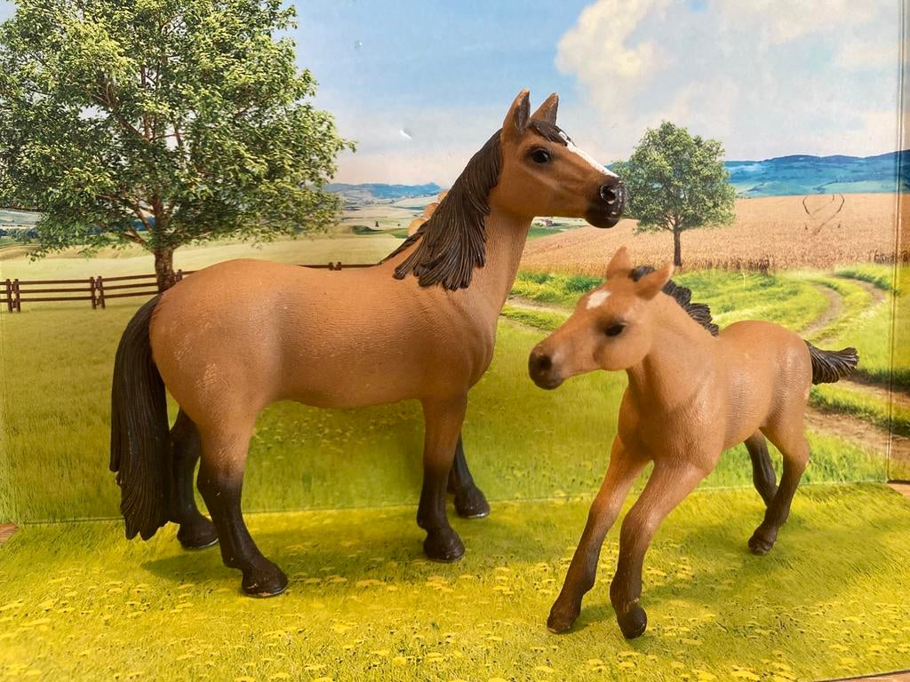Schleich paard met veulen, Ophalen of Verzenden, Zo goed als nieuw