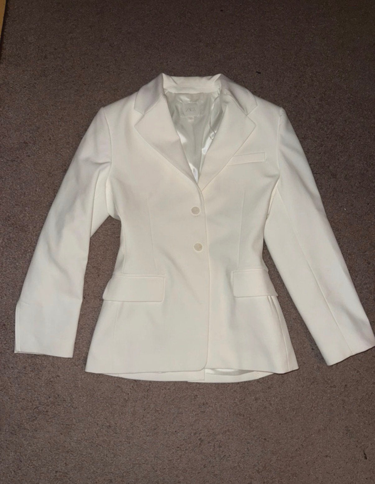 Stijlvolle Getailleerde Blazer, Ophalen of Verzenden, Zo goed als nieuw, Maat 36 (S), Wit