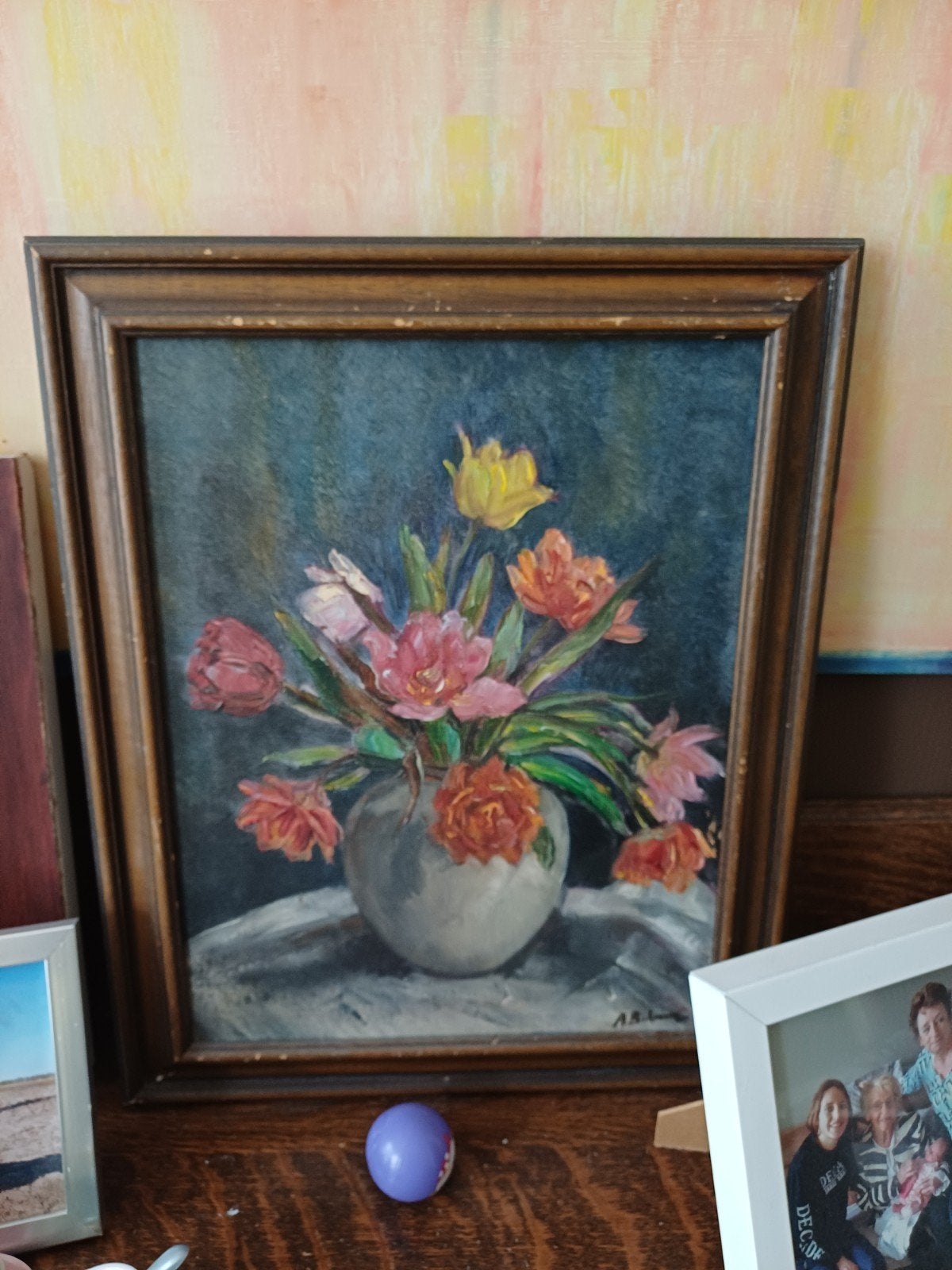 tulpen op vaas., Ophalen of Verzenden
