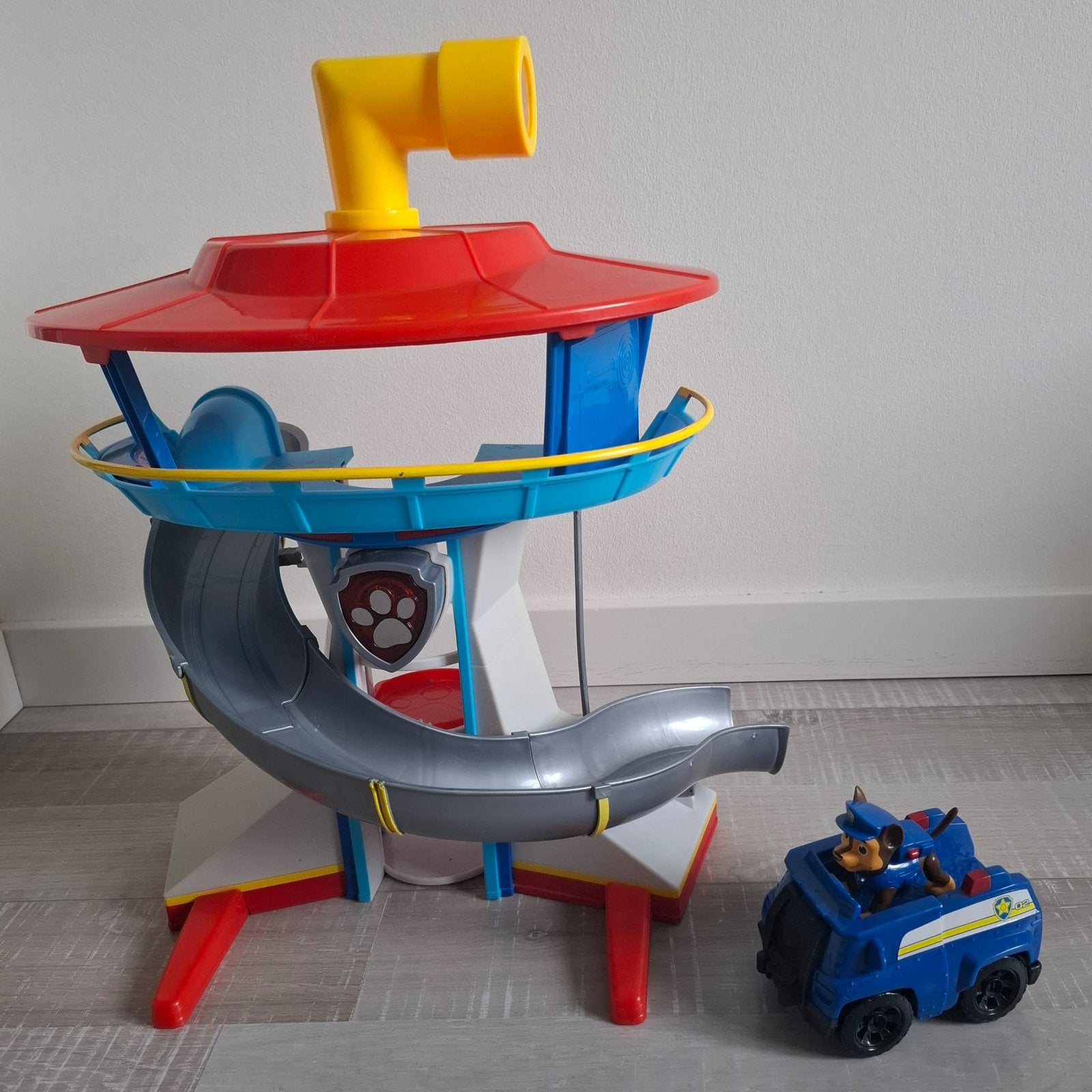 Paw patrol toren incl. Voertuig chase, Ophalen, Zo goed als nieuw