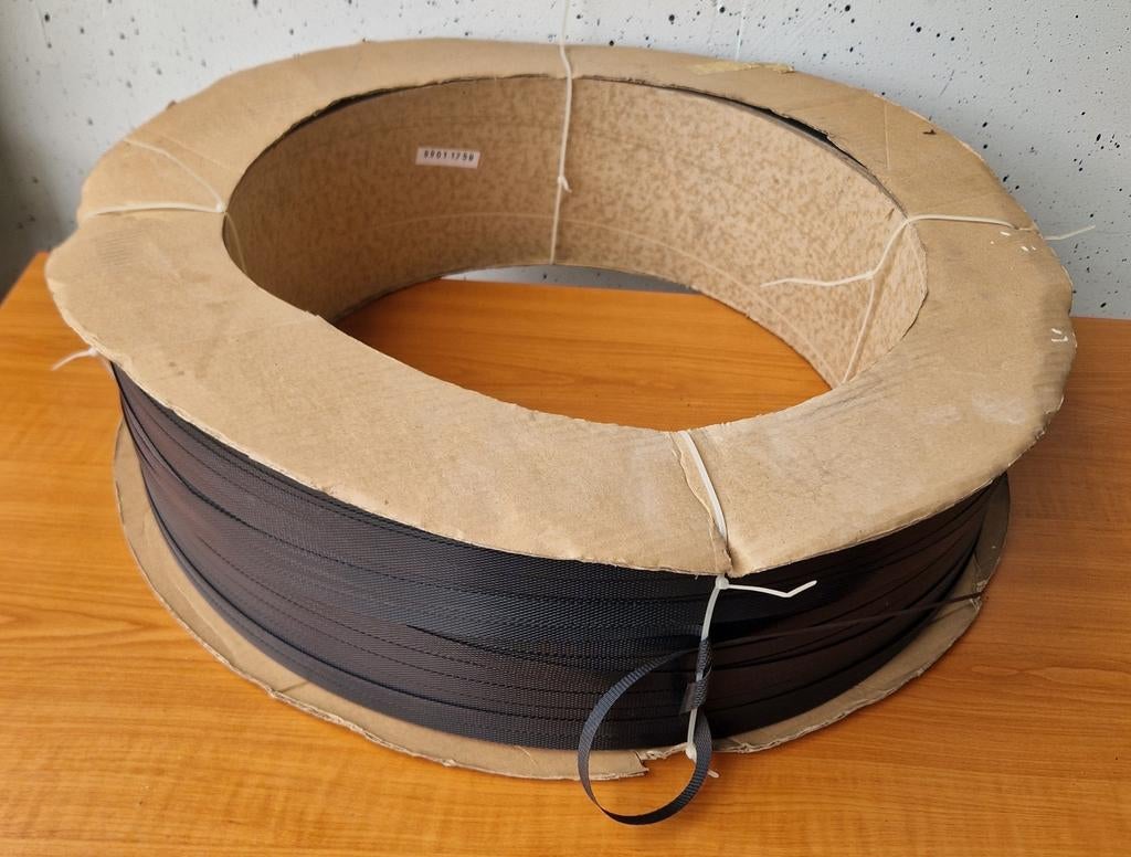 Zwart omsnoeringsband op rol, 11mm breed, Ophalen