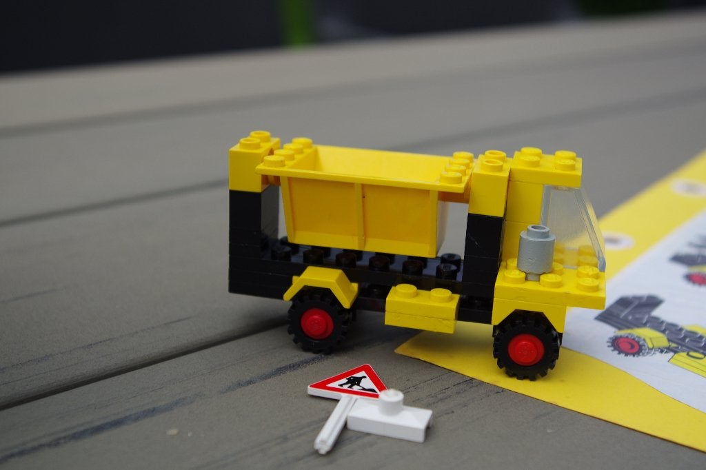 Lego Vrachtauto met kiepbak (echte vintage uit 1982 o.e.), Gebruikt, Overige thema's, Lego, Ophalen of Verzenden