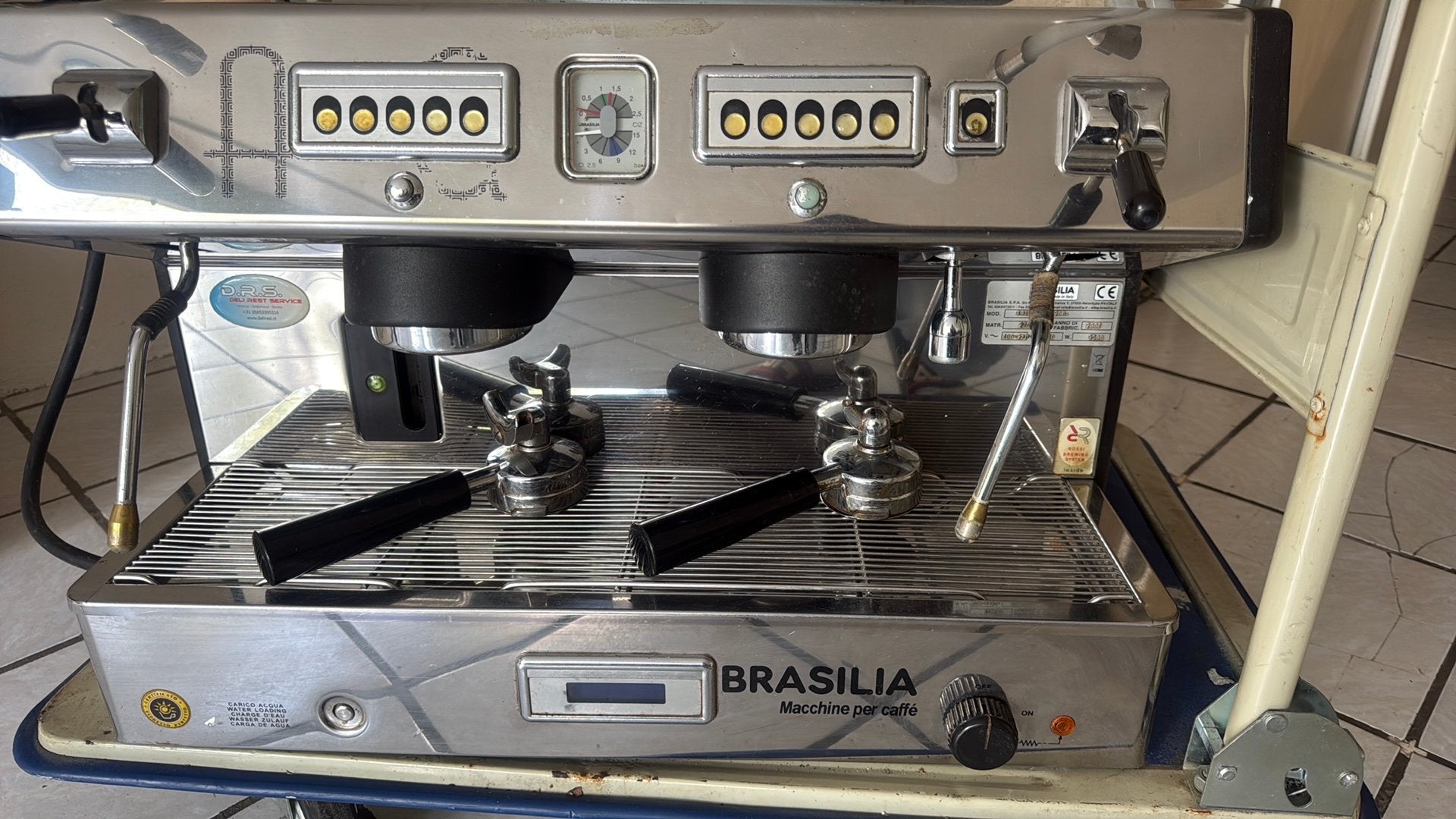 Brasilia Agile DIG 2GR Professionele Espressomachine, Afneembaar waterreservoir, Gebruikt, Espresso apparaat, 10 kopjes of meer