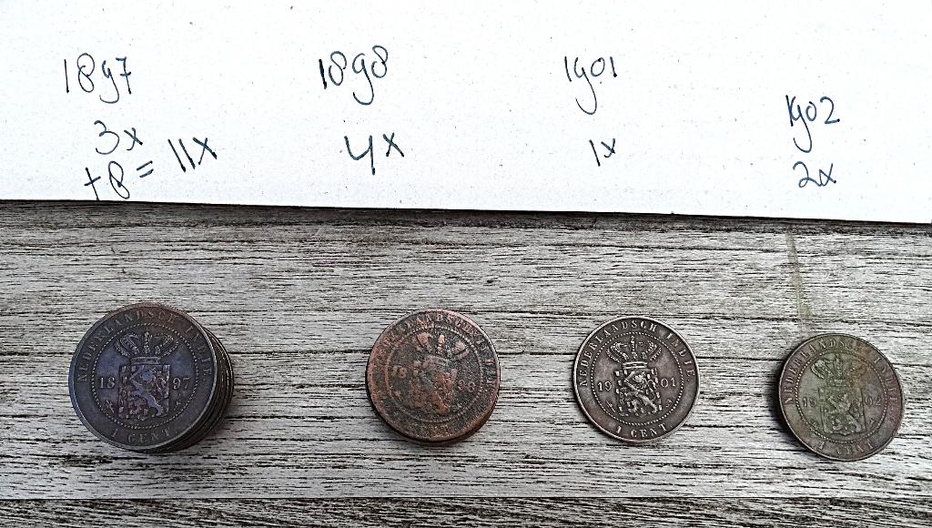 68 antieke Nederlands Indie munten 1 cent diverse jaartallen, Postzegels en Munten, Munten | Azië, Zuidoost-Azië, Ophalen of Verzenden