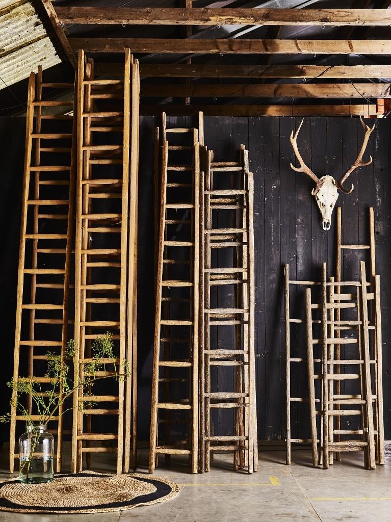 Vintage houten ladder trap fruitladder, Ophalen