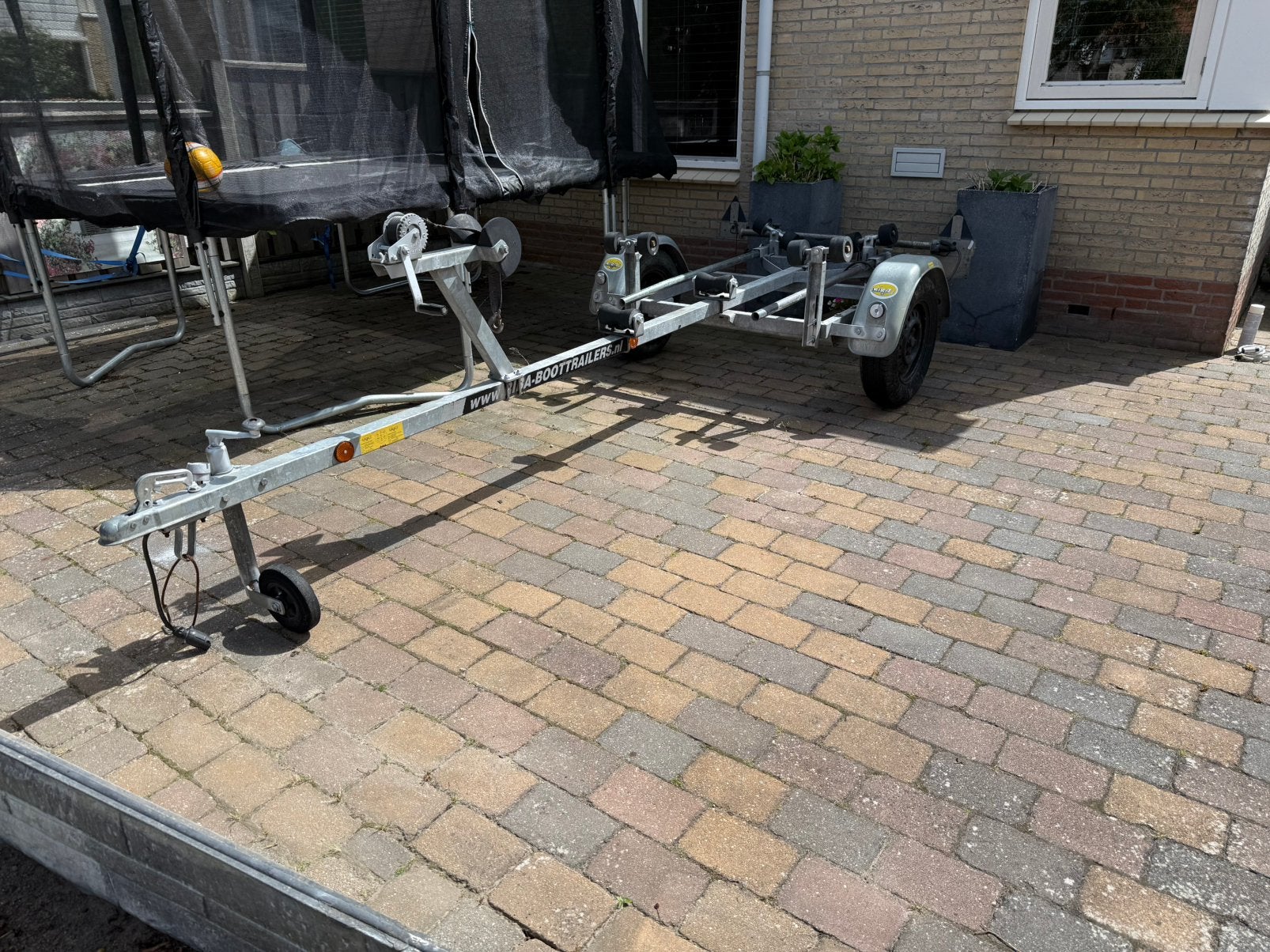 Nette Riba boot trailer, Ophalen of Verzenden, Gebruikt, Minder dan 6 meter, Verstelbare verlichting