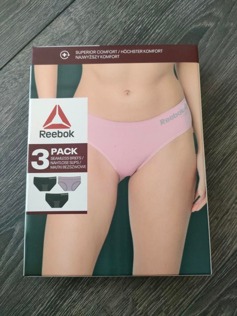 3 Nieuwe Reebok Naadloze Slips - Comfortabel & Stijlvol, Kleding | Dames, Ondergoed en Lingerie, Reebok, Ophalen, Zwart, Slip