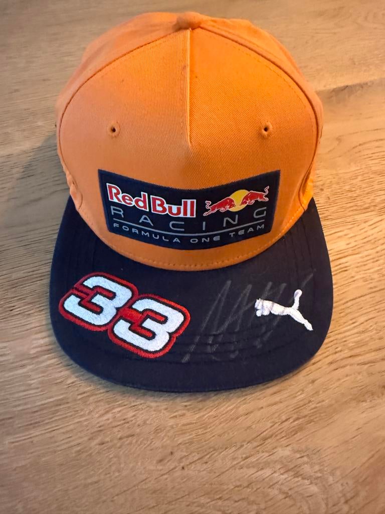 Gesigneerde pet van Max Verstappen - Red Bull Racing, Ophalen, Zo goed als nieuw, Formule 1