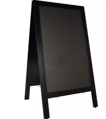 Krijtstoepbord Zwart 75x135 cm, Unicorn Displays BV, 100 tot 150 cm, Ambachtsweg 6, Ophalen of Verzenden