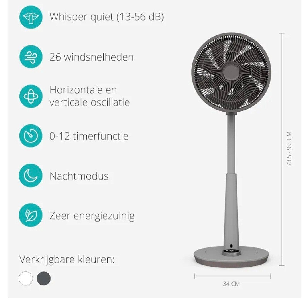 Duux Whisper Flex 2  - defect voor onderdelen, Ophalen of Verzenden, Ventilator met afstandsbediening, Niet werkend, Statiefventilator