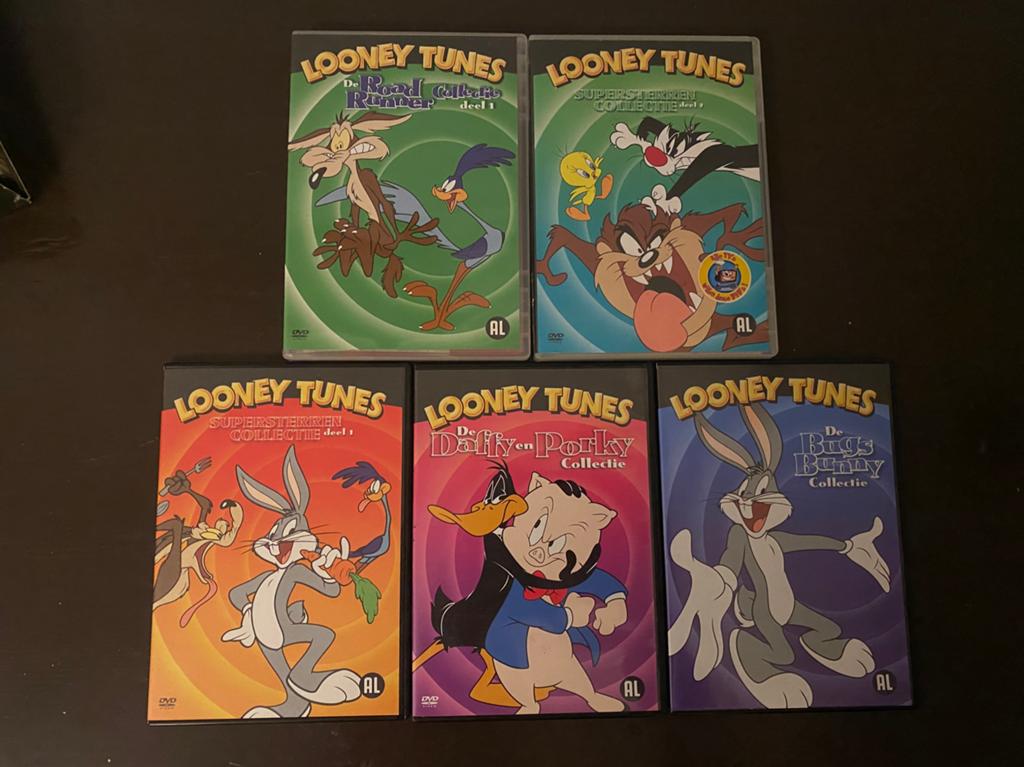 5x Looney Tunes DVDs, Alle leeftijden, Ophalen of Verzenden, Zo goed als nieuw