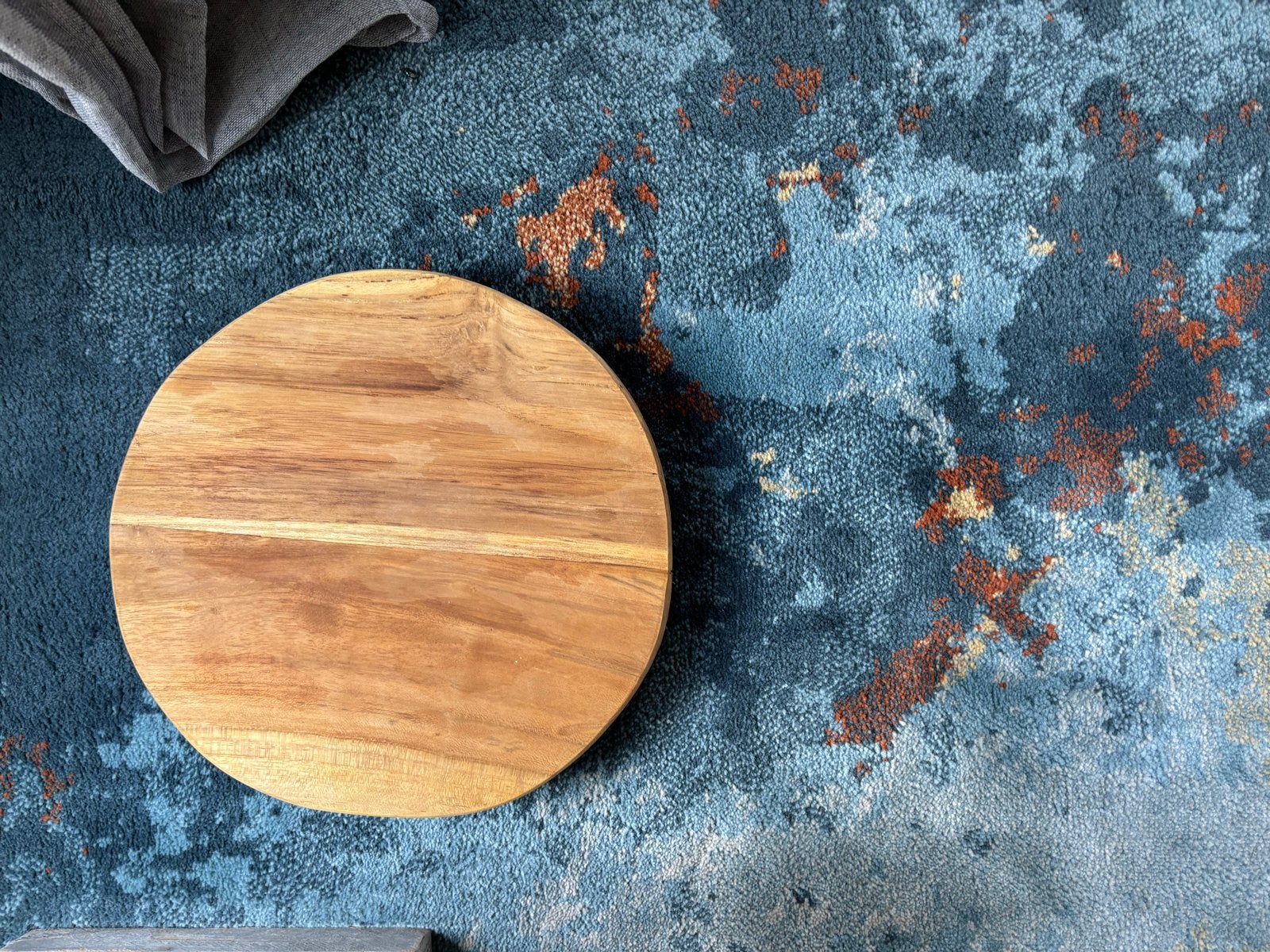 Houten decoratie plateau rond, Ophalen, Hout, Bruin, Landelijk