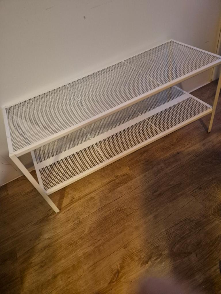 Ikea Baggebo wit metalen rek., Ophalen, Gebruikt