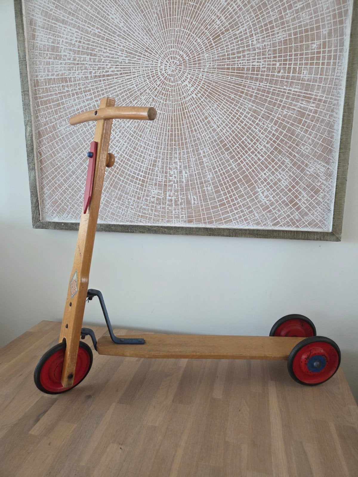 Vintage houten step - Hadee., Fietsen en Brommers, Steps, Ophalen of Verzenden, Gebruikt, Gewone step, Hapee