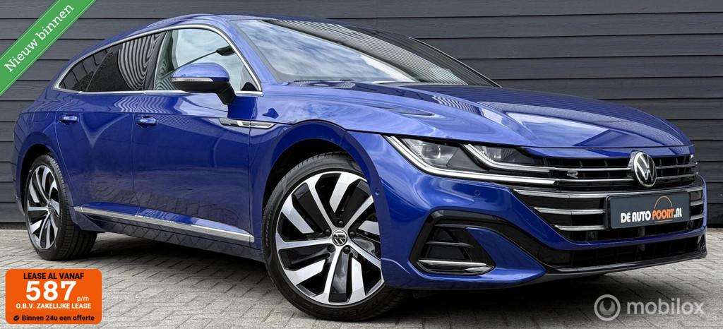Volkswagen Arteon Shooting Brake 2.0 TSI R-Line 280PK 4Motio, Auto's, Automaat, Gebruikt, 4 cilinders, Blauw